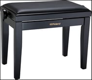 cover Roland Piano Bench 200 Series Polished Ebony, Vinyl Seat, Upgraded Fire-Retardant Material